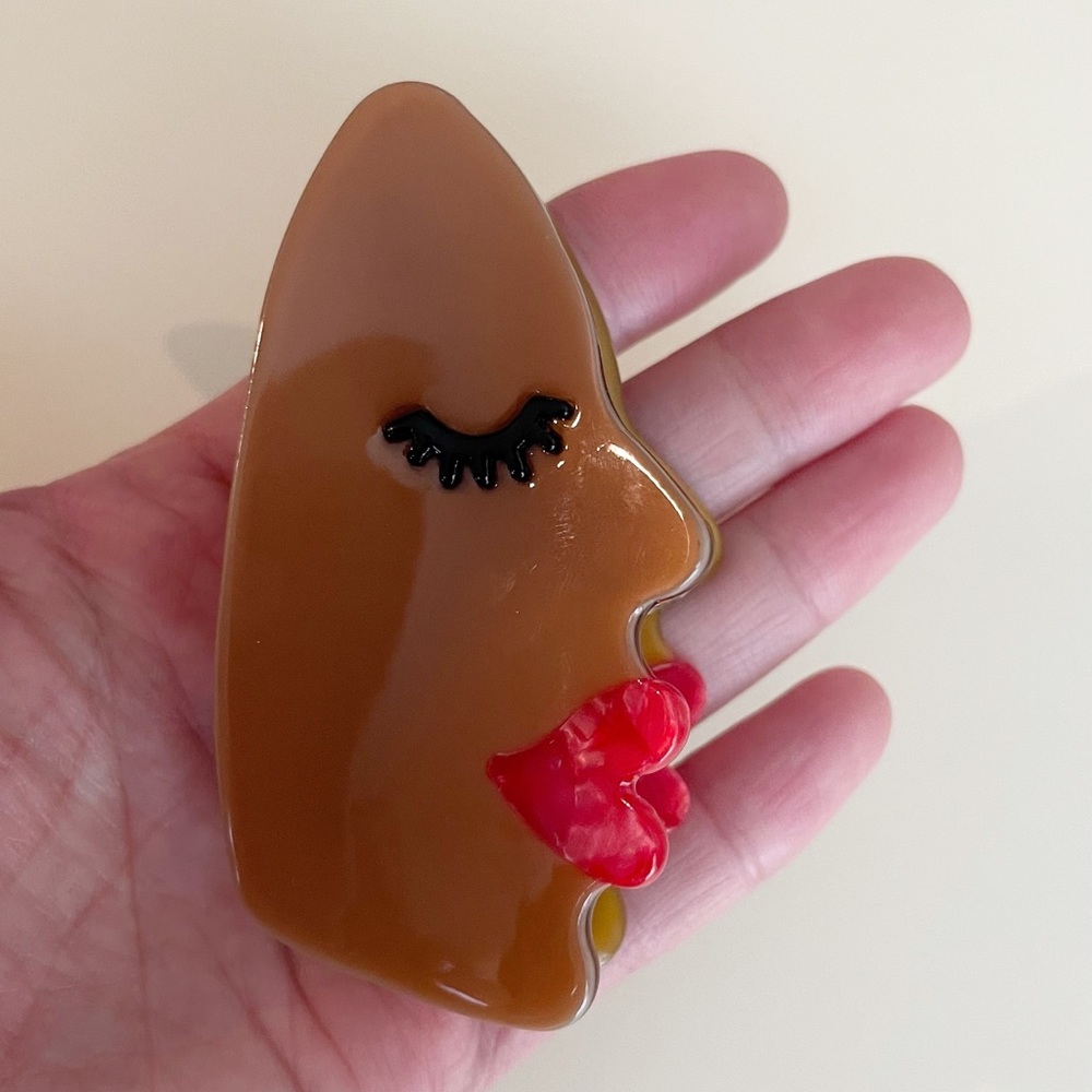 Face Acrylic Hair Claw Clip (New)
